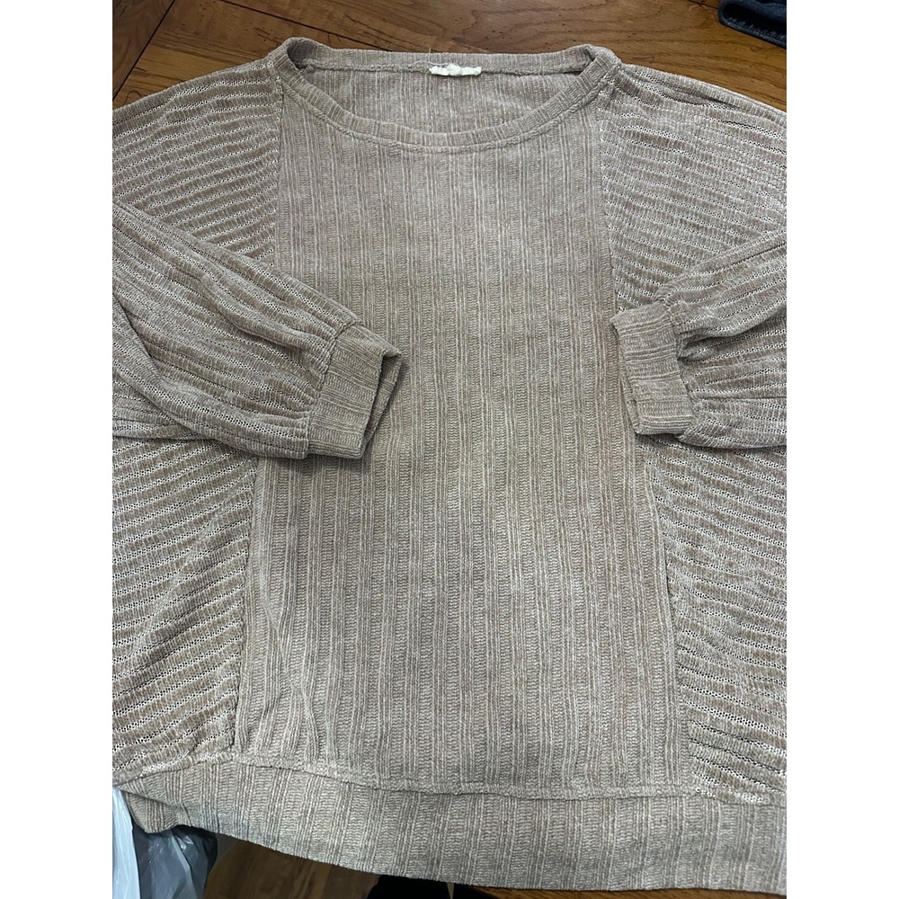 easel brownish crewneck sweater‎ large